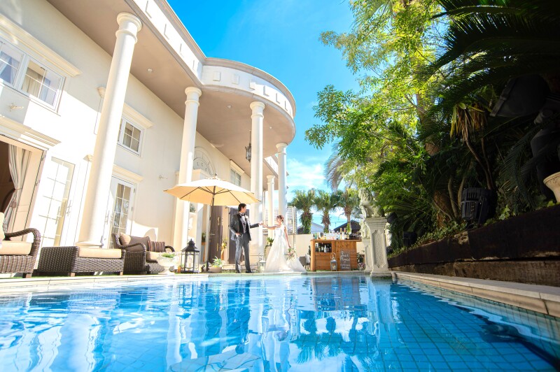 クラブドゥクレール迎賓館_ガーデンで撮影できる