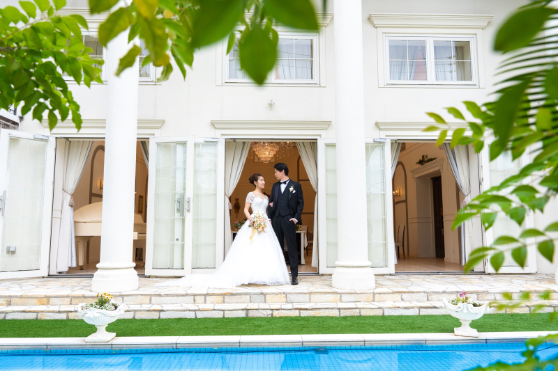 クラブドゥクレール迎賓館_ガーデンで撮影できる