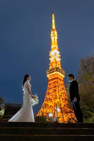 東京の夜景をバックに撮影していただけます！