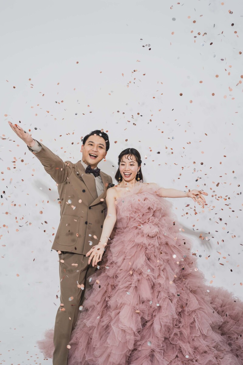 シンプルなお二人だけの撮影が可能な撮影ブース