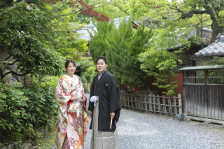 和装洋装プランの素敵なお二人の前撮り