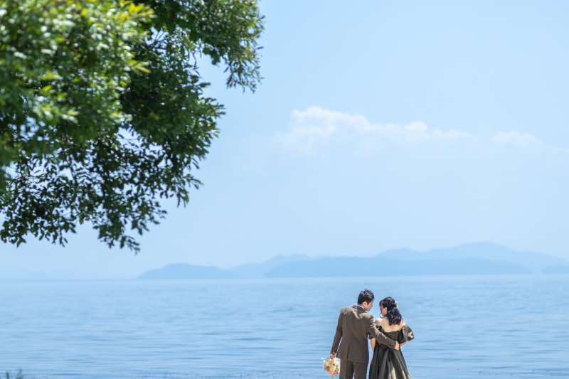 優しい光を狙って琵琶湖へ。