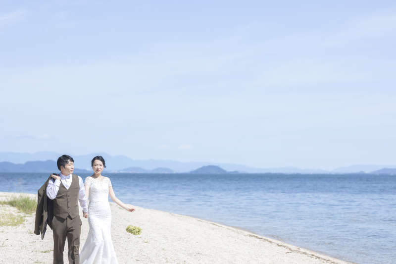 洋装にチェンジして琵琶湖ロケスタート★