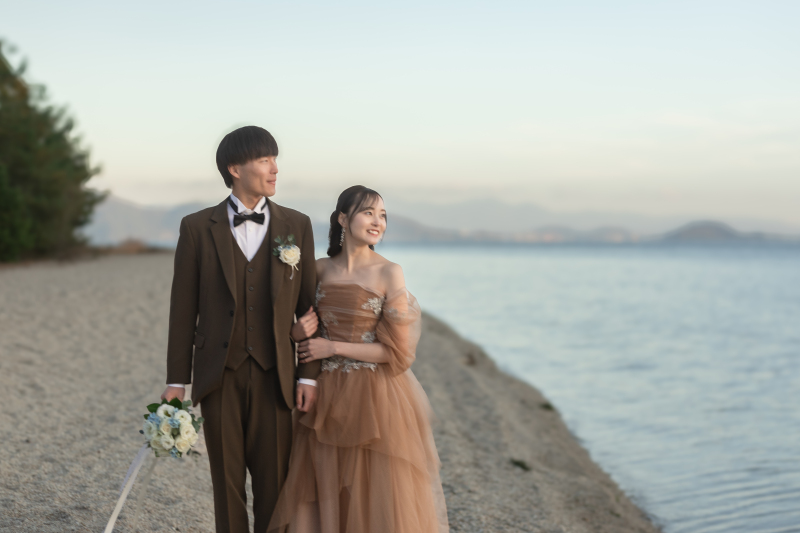 和装撮影完了して大急ぎで琵琶湖へ。