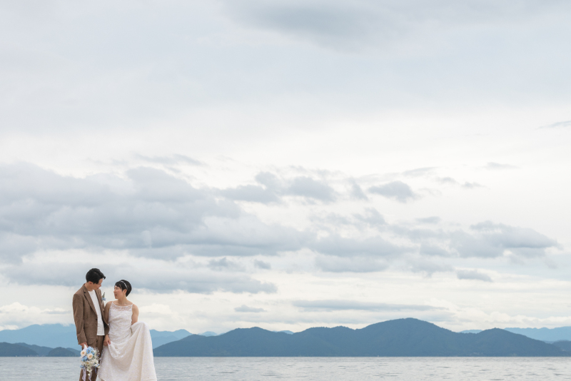 あれに見えるは沖島です。