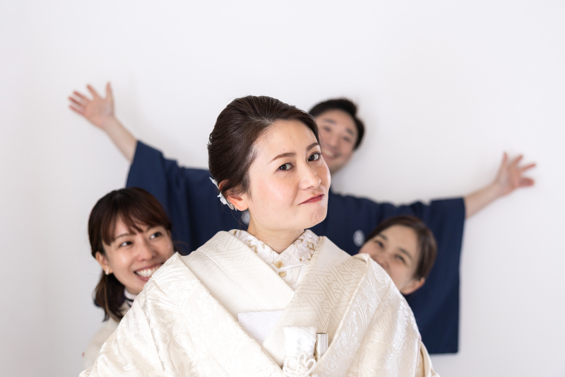 スタジオ撮影はおふざけ満開。