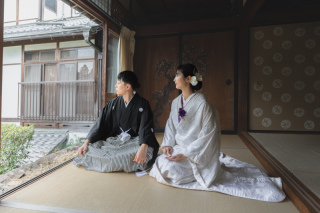 暑い中の和装撮影を頑張っていただいたお二人。