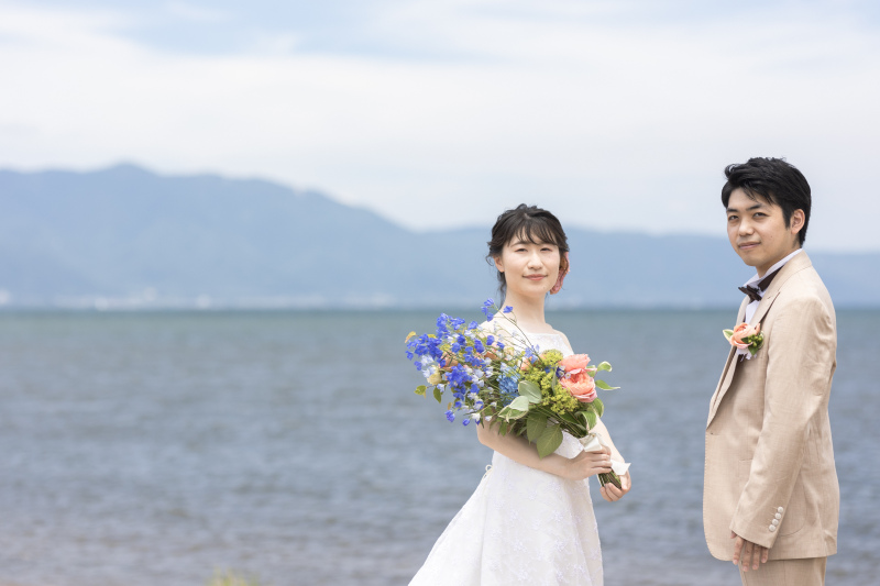 比良山系をバックに★