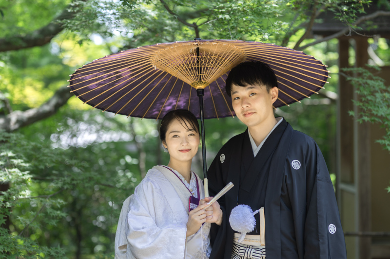 相合傘も素敵。