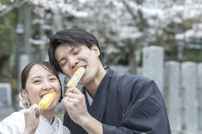 ラストは葛アイスでおちゃめポーズ★