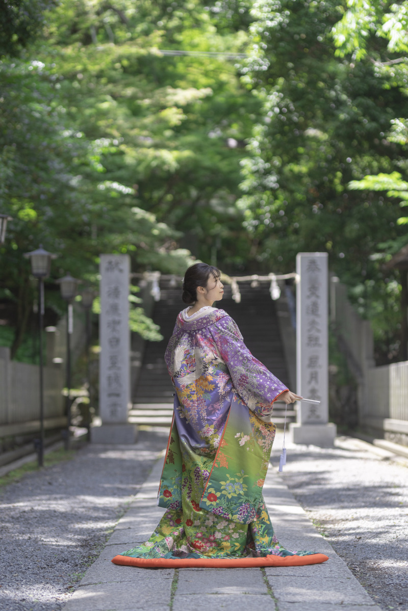 和装のラストはおろしスタイル。