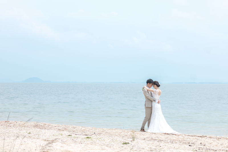 定番のおでこ合わせも完成度を求めて。