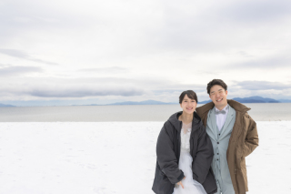 ★冬のメタセコイア並木と琵琶湖の撮影★