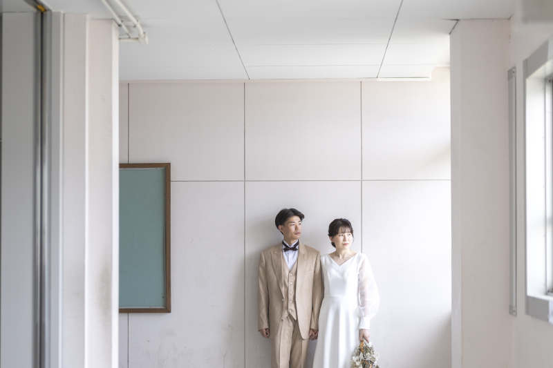 母校でのフォトウェディング