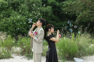 かわいい二人の和装洋装夏プラン。