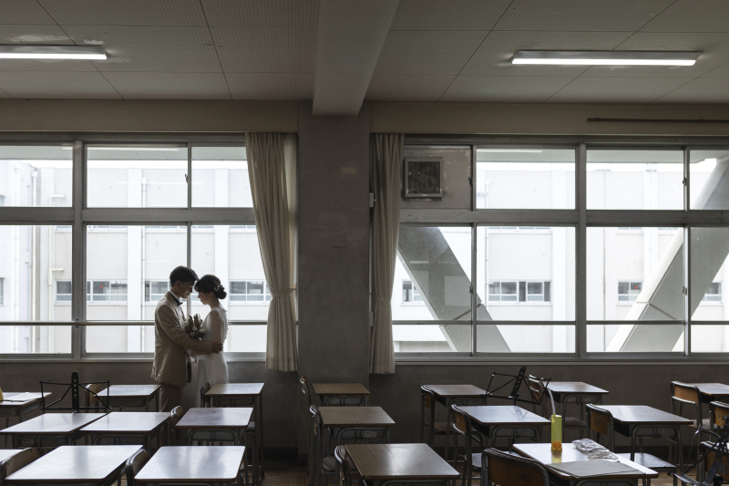 教室でのシルエット撮影★