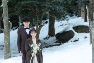 雪と琵琶湖の冬フォトプラン