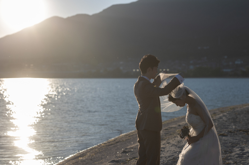 定番カットもサンセットが演出★