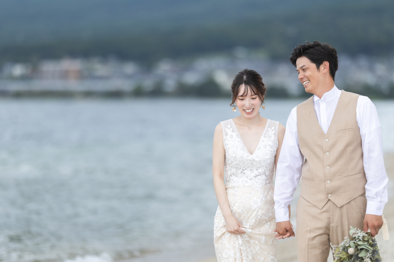 ドレス2着目にお着替えをして琵琶湖へ★