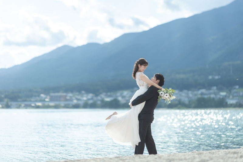透明感満点の花嫁様と優しい新郎様の琵琶湖＆メタセコイアロケーションフォト★