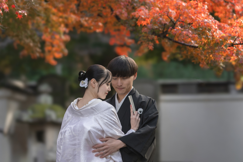 《滋賀和装1点》【早割10,000円OFF】10/1~12/31錦秋の比叡山坂本西教寺の撮影プラン★白無垢でも色打掛でもOK!