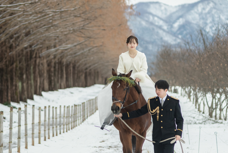 《メタセコイアお馬さん付きプラン洋1》紅葉は11月末から。メタセコイアでの撮影も含★ムービー5カットプレゼント付き★