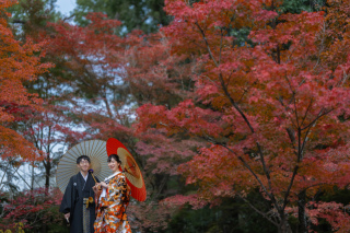 9月中のご成約で早期割引《京都和装＋琵琶湖洋装》秋の京都で和装撮影｜600カット｜wacoyaの充実プランを限界価格継続で★