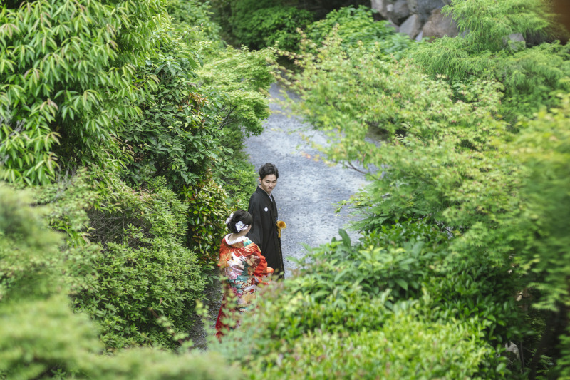 【京都和装屋内撮影プラン】《明治建築料亭と貸し切り庭園》白無垢でも色打掛でもOK★和装の極みの撮影をご案内いたします。