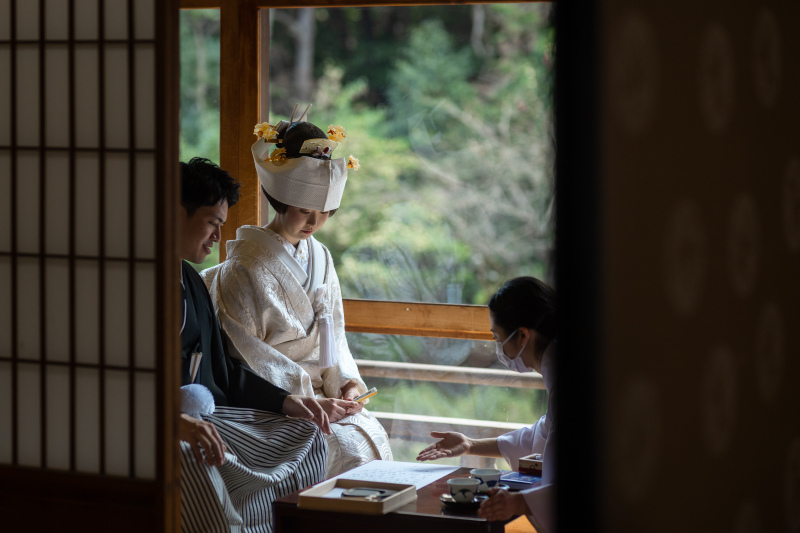 【京都挙式プラン】長岡天満宮で一日一組の結婚式をプロデュース。フォトウェディングもいいけれどご神域でご婚儀をお求めのお二人に。