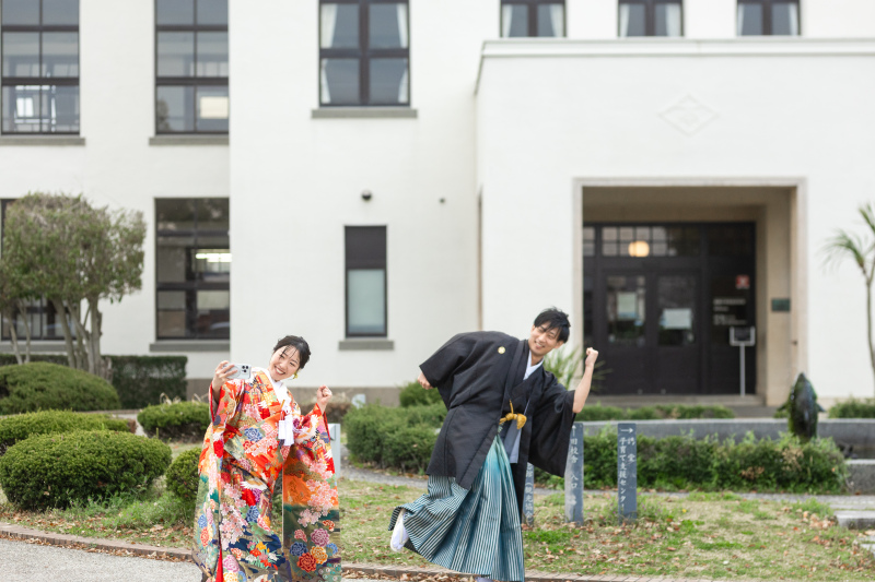 【東近江】旧豊郷小学校での和装1点撮影プラン。屋内撮影で夏も涼しく。ご自宅での出張ヘアメイク着付けも同プライスでお承りOK★
