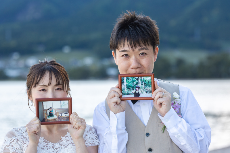 ★6月限定モニター企画★【琵琶湖洋装】静かな湖畔で「撮る」結婚式。お二人でもご家族でもお申込み可能なフォトウェディングプラン。