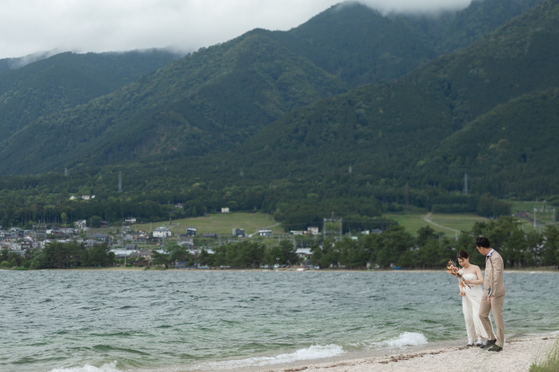 夏プラン【6/20~8/30の撮影日】【京都和装+琵琶湖洋装】比叡山坂本西教寺で和装撮影後、志賀アトリエまで移動して琵琶湖撮影