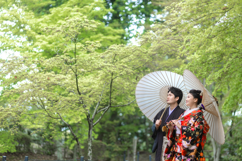早割有★【秋プラン】2DAYS《洋装2+和装2》滋賀のロケ地をすべて網羅★メタセコイア琵琶湖洋装と西教寺和装2着。和洋スタジオ付