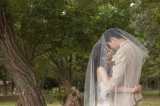 琵琶湖のカットも森っぽいカットも欲しい！という声にお応えしてた新撮影プラン。映えのカットがとにかくたくさんほしいお二人に★