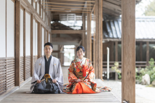 【8月末まで】夏プラン♪ロケーション2か所《滋賀和装+琵琶湖洋装》比叡山坂本西教寺で和装撮影後、志賀アトリエに移動して琵琶湖撮影