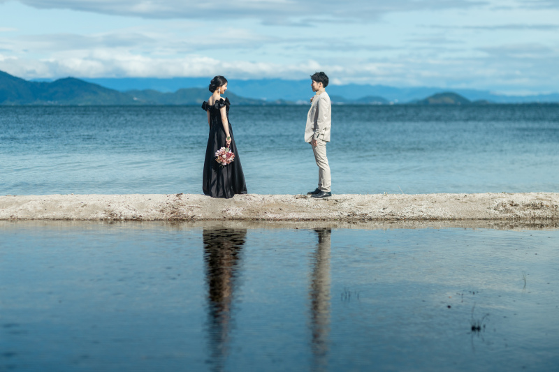 夏プラン【6/20~8/30の撮影日】【滋賀和装+琵琶湖洋装】比叡山坂本西教寺で和装撮影後、志賀アトリエまで移動して琵琶湖撮影