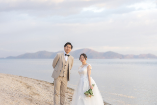 ★冬プラン第一弾★【琵琶湖ロケプラン】《洋装1点》300カット保証半日完結｜冬だからこその透明感。琵琶湖の一番美しい季節です。