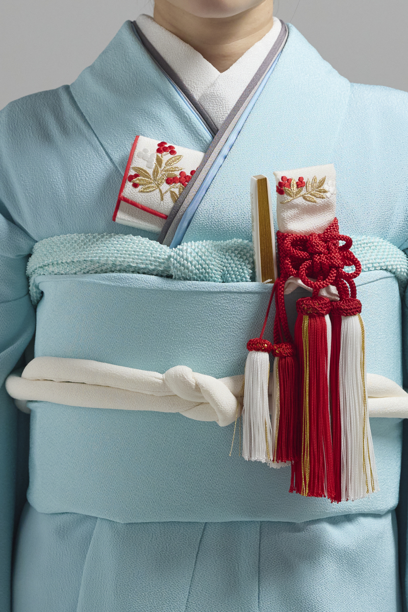 掛下コーディネート水色　重衿モカグレー1