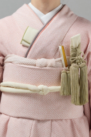 掛下コーディネート薄赤　重衿モカグレー1