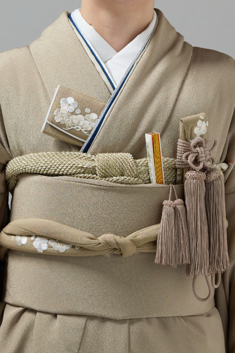 掛下コーディネート茶色　重衿紺銀1