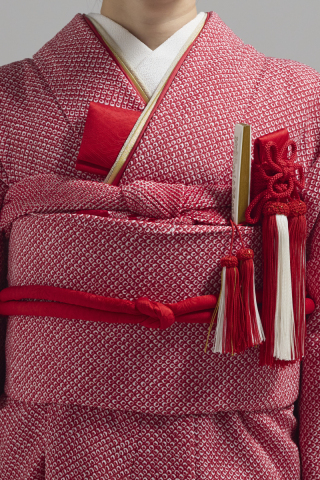 掛下コーディネート赤　重衿ベージュ金1