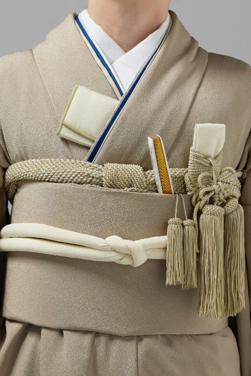 掛下コーディネート茶色　重衿紺銀2