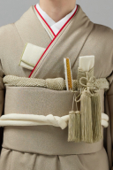 掛下コーディネート茶色　重衿赤ベージュ2