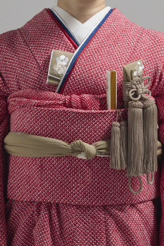 掛下コーディネート赤　重衿紺銀1