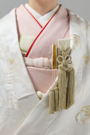 掛下コーディネート薄赤　重衿赤ベージュ1