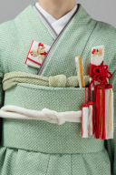 掛下コーディネート薄緑　重衿モカグレー1