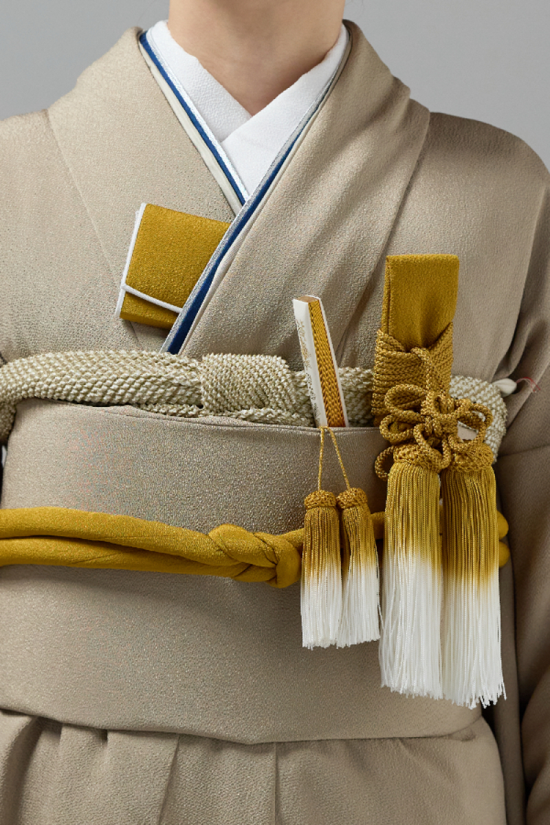 掛下コーディネート茶色　重衿紺銀1