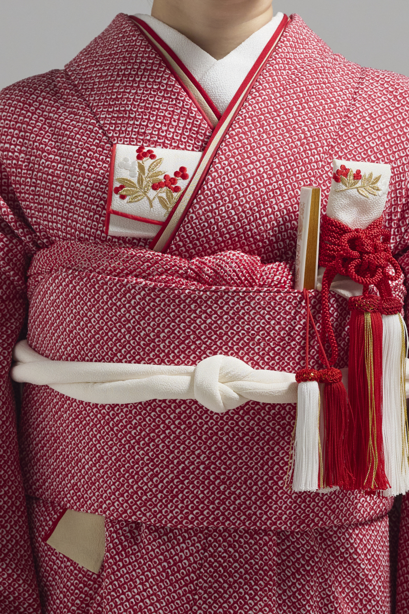 掛下コーディネート赤　重衿モカグレー2