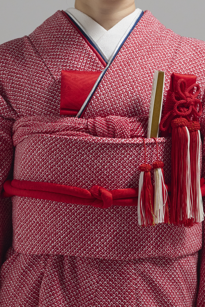 掛下コーディネート赤　重衿紺銀2