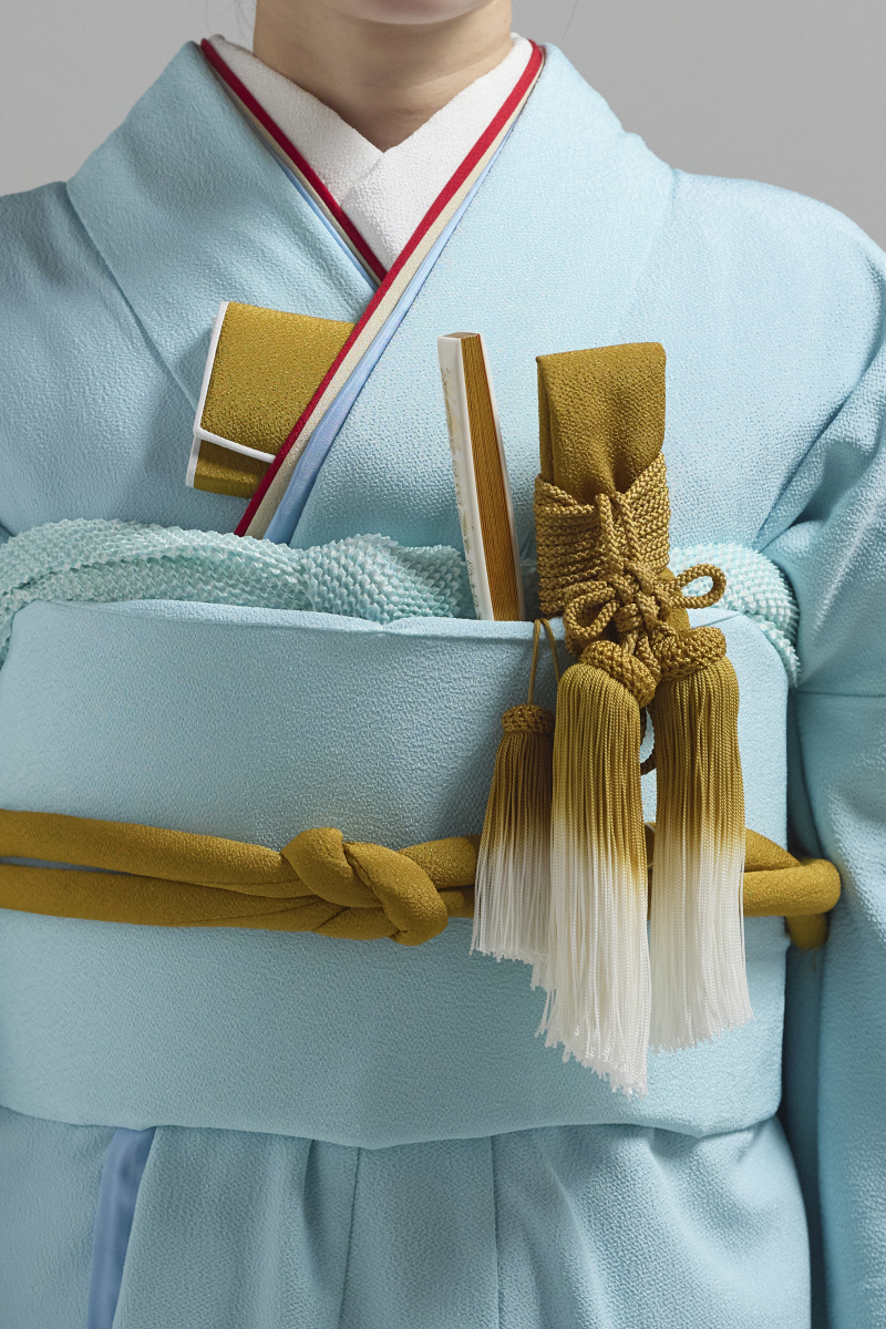 掛下コーディネート水色　重衿赤ベージュ1